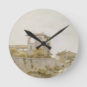 An Italian Villa Runde Wanduhr