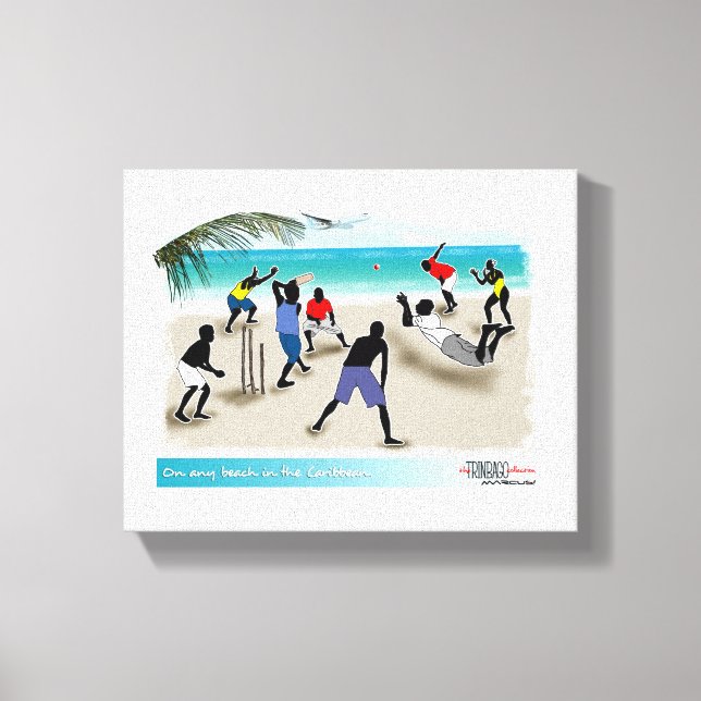 an jedem Strand in der Karibik Leinwanddruck (Vorderseite)