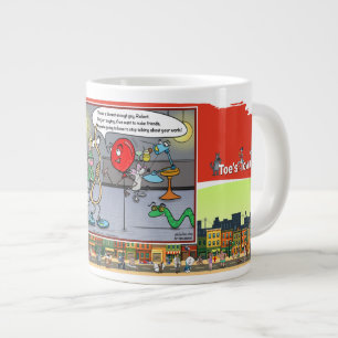 An jedem Wort hängen Absurde Situation Jumbo-Tasse