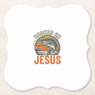 An Jesus Aufgehängt Vintage-Bassfischen Glaube Untersetzer