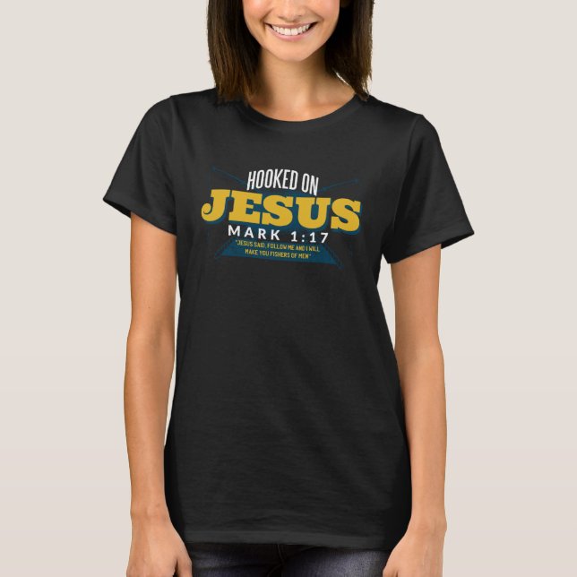 An Jesus Christlich Fischernd T-Shirt (Vorderseite)