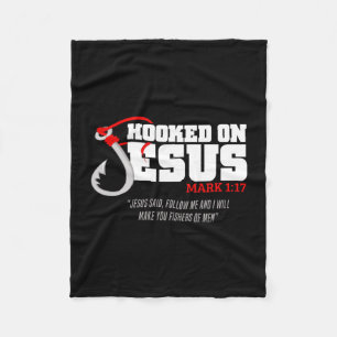 An Jesus gebunden Markus 1_17 religiöser Bibelvers Fleecedecke