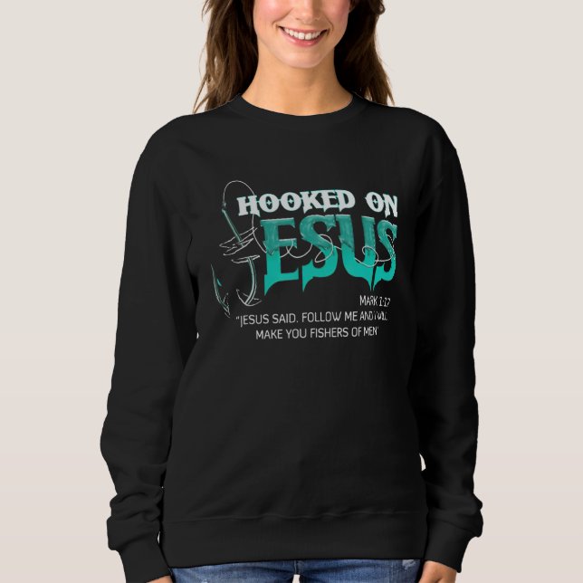 An Jesus Gefischt Sweatshirt (Vorderseite)