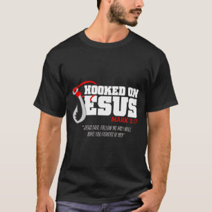 An Jesus hängend markus 1_17 religiöser Bibelvers T-Shirt