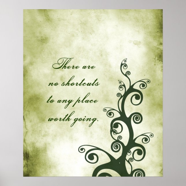 An keinem Ort gibt es Abkürzungen Poster (Vorne)