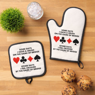 An manchen Tagen bin ich in das Spiel der Brücke g Ofenhandschuh & Topflappen-Set