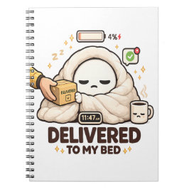 An mein Bett geliefert – Lustig Faul  Notizblock