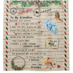 An mein Grandson-Geschenk, Großmutter und Großvate Duschvorhang