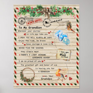 An mein Grandson-Geschenk, Großmutter und Großvate Poster