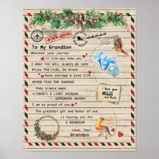 An mein Grandson-Geschenk, Großmutter und Großvate Poster