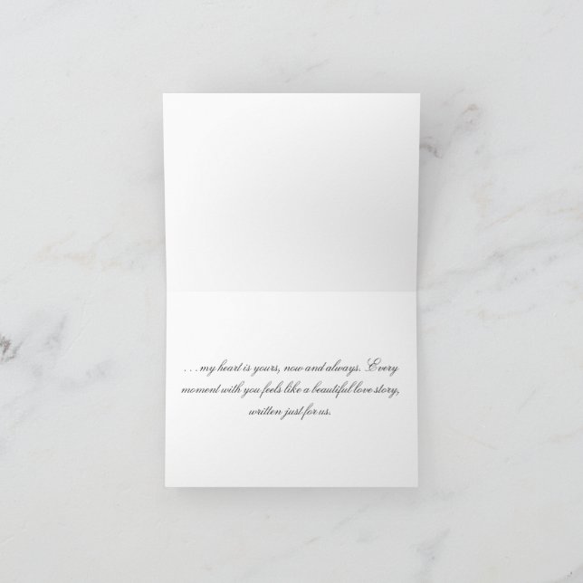 "An meine Allerliebste” Personalisierte Liebeskart Dankeskarte (Innenseite)