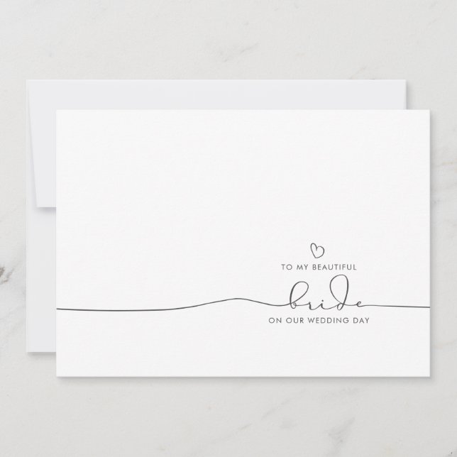 an meine Braut an unserem Hochzeitstag Niedliche B (Vorderseite)