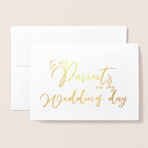 An meine Eltern an meinem Hochzeitstag Mama und Pa Folienkarte