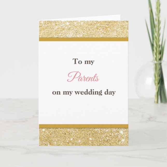 An meine Eltern Hochzeit danke Karte (Vorderseite)