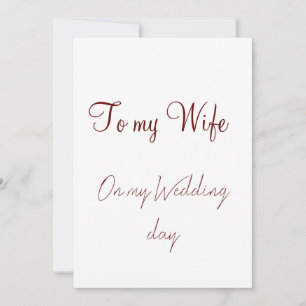an meine Frau an meinem Hochzeitstag Feiertagskarte