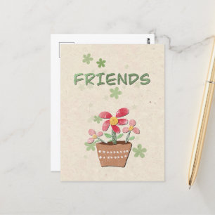 An meine Freunde Dankeskartenpostkarte Postkarte