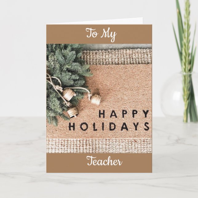 AN MEINE **LEHRER** BEI DER KARTE CHRISTMAS (Vorderseite)