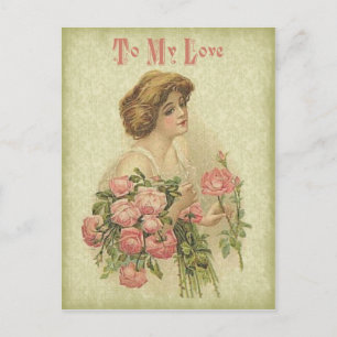 An meine Liebe Vintage Valentinstagskarte Feiertagspostkarte