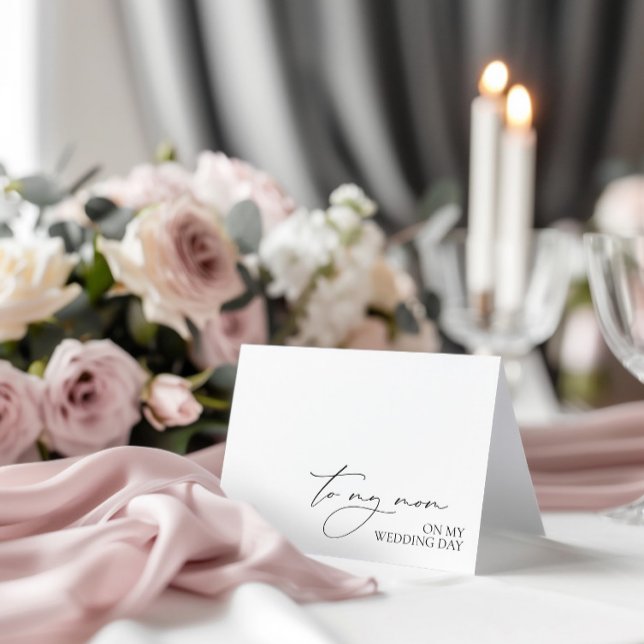 "An meine Mama am Hochzeitstag"-Nachricht Dankeskarte ("To My Mom On Wedding Day" Morning Wedding Message Thank You Card)