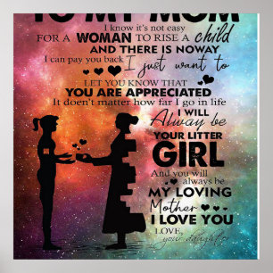 An meine Mama anwesend Dekor der neuen Wohnung Poster