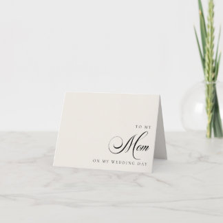 An meine Mutter am Tag meiner Hochzeit Grußkarte Dankeskarte