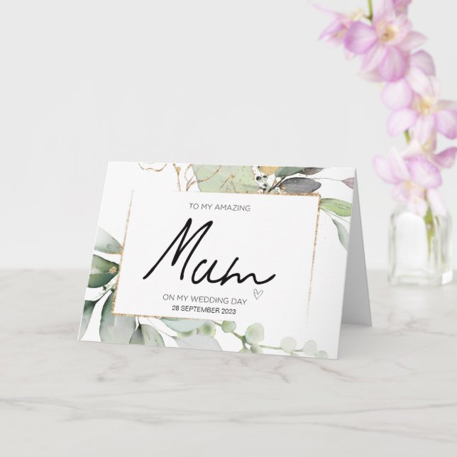 An meine Mutter Hochzeit danke Ihnen für die Bride Karte (Orchidee)