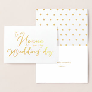 An meine Nonna am Tag meiner Hochzeit Folienkarte