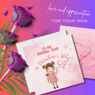 An meine Phantastische Mama Valentinstag Card Feiertagskarte