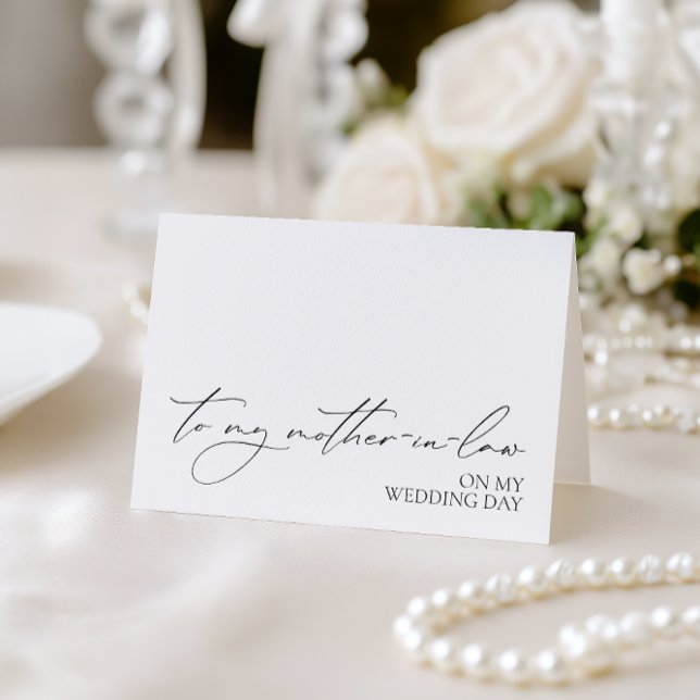 "An meine Schwiegermutter am Hochzeitstag" Karte (To My Mother-In-Law On My Wedding Day" Card)