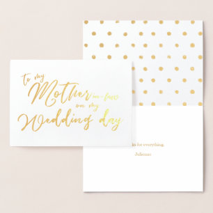 An meine Schwiegermutter am Tag meiner Hochzeit Fo Folienkarte