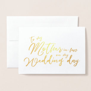 An meine Schwiegermutter am Tag meiner Hochzeit Ka Folienkarte