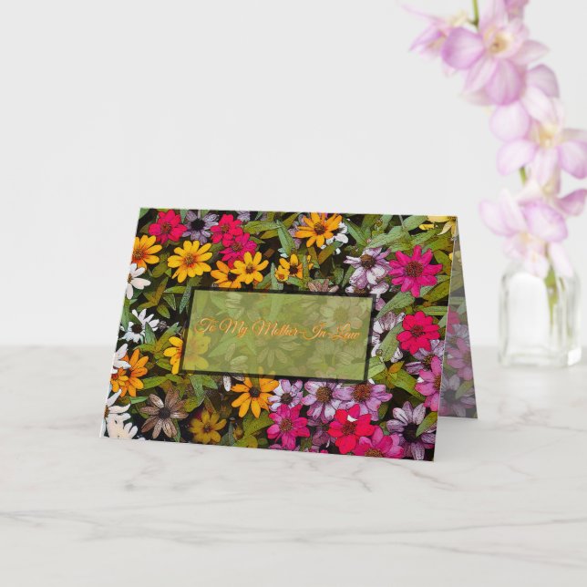 An meine Schwiegermutter / floral / Ich Glückspilz Karte (Orchidee)