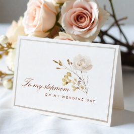 An meine Stepmutter am Hochzeitstag fällt die Blum Dankeskarte