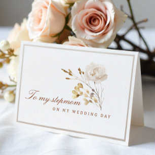 An meine Stepmutter am Hochzeitstag fällt die Blum Dankeskarte