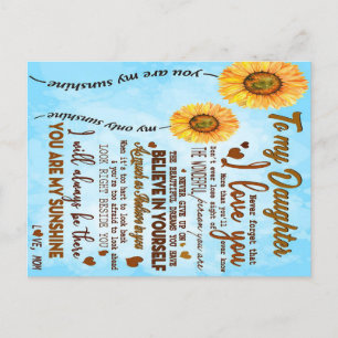 An meine Tochter   Besonderer Brief an meine Tocht Postkarte