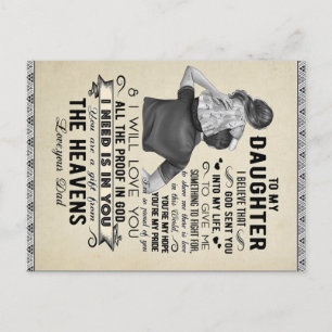 An meine Tochter, Geburtstagsgeschenk für Tochter, Postkarte