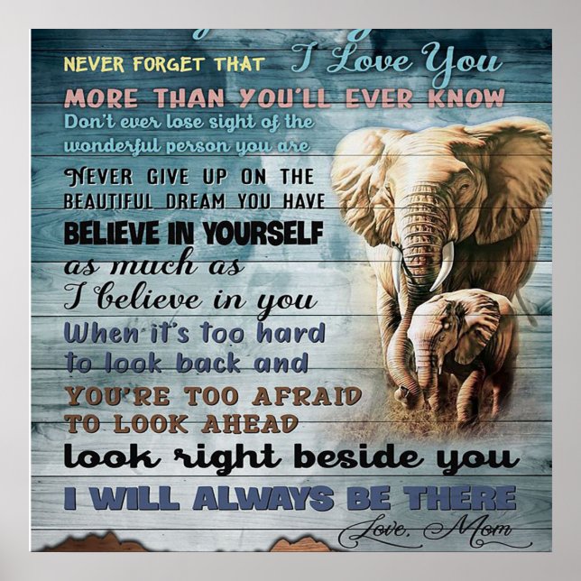 An meine Tochter, Geschenk für das Kind, Brief an  Poster (Vorne)