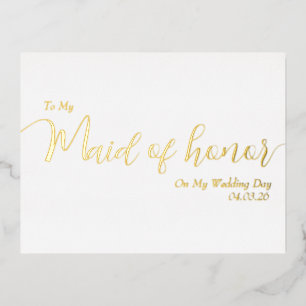 An meine Trauzeugin Mein Hochzeitstag Elegante Sch Folien Feiertagspostkarte