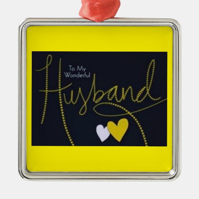 **AN MEINE WUNDERSCHÖNE HUSBAND** CHRISTMAS ORNANA ORNAMENT AUS METALL (Vorne)