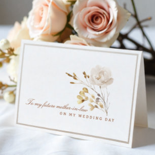 An meine zukünftige Schwiegermutter Hochzeitstag B Dankeskarte