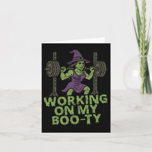 An meinem Boo-ty arbeiten Lustiger Halloween musku Karte