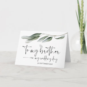 An meinem Bruder am Hochzeitstag danke dir Bräunun Karte