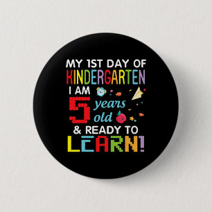 An meinem ersten Kindergarten bin ich 5 Jahre alt Button