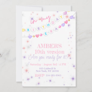 An meinem Geburtstag Era Girly Pastel Einladung