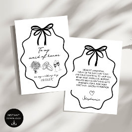 An meinem Hochzeitstag auf meine Trauzeugin gezeic Einladung