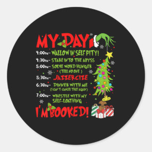 An meinem Tag bin ich Weihnachten Weihnachten Weih Runder Aufkleber