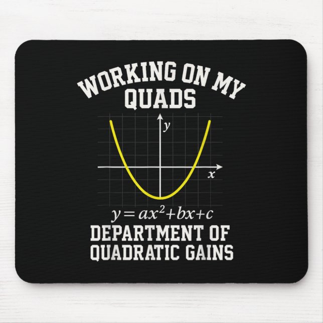 An meinen Quadrizeps arbeiten Lustige Algebra Math Mousepad (Vorne)