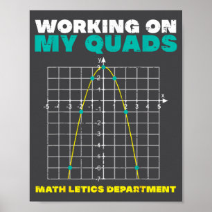 An meinen Quadrizeps arbeiten Mathe Lustiger Spruc Poster
