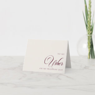 An meinen Saaldiener am Hochzeitstag Grußkarte Dankeskarte