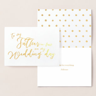 An meinen Schwiegervater am Tag meiner Hochzeit Fo Folienkarte